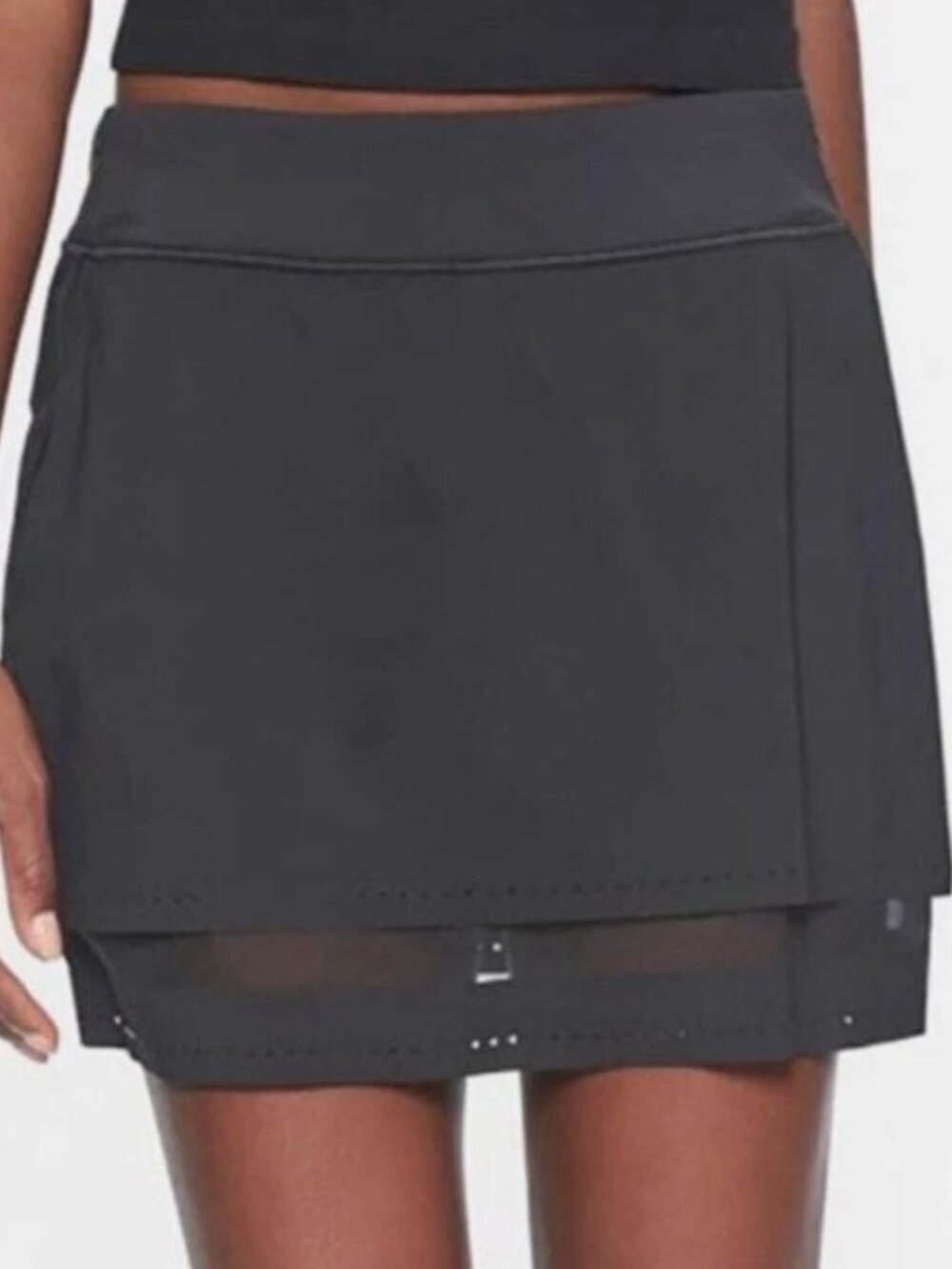 Athleta Laser Run Skort in Black Tennis Pickleball Golf Running Women's M